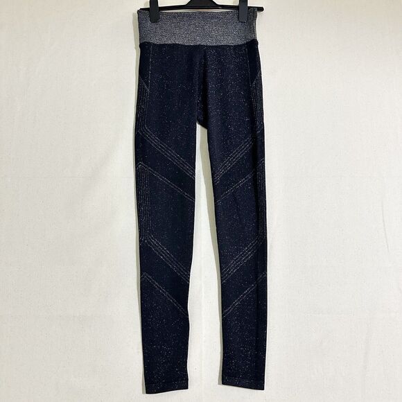 Athleta Twilight Tight 2.0. Women Size Small Black Silver - Picture 1 of 9